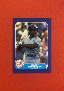 Rickey Henderson 1986 Fleer Mini Series Mint Card #23