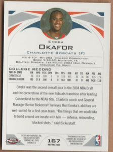 Emeka Okafor 2004 2005 Topps Chrome Refractor Series Mint ROOKIE Card #167