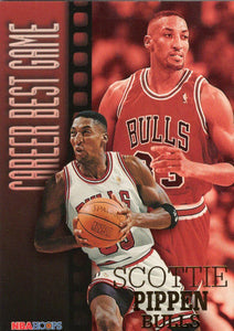 Scottie Pippen 1996 1997 NBA Hoops Career Best Game Series Mint Card #341