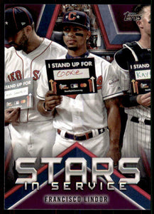 Francisco Lindor 2021 Topps Stars In Service Series Mint Card #SIS-22