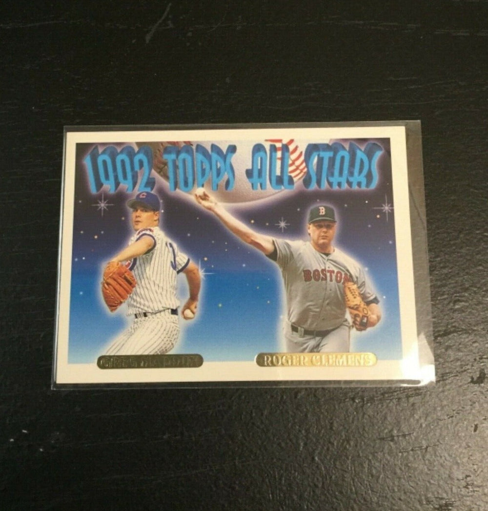 Greg Maddux 1993 Topps Micro Series Mint Card #409 with Roger Clemens
