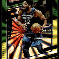 Karl-Anthony Towns 2021 2022 Panini Donruss Green and Yellow Laser Series Mint Card #75