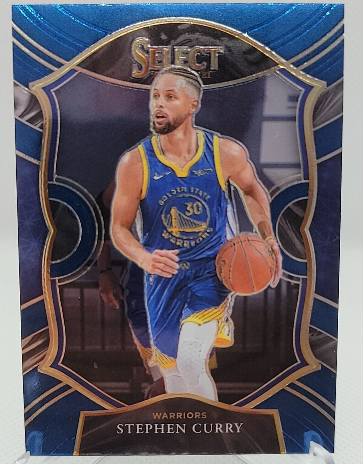 Stephen Curry 2020 2021 Panini Select Concourse Blue Series