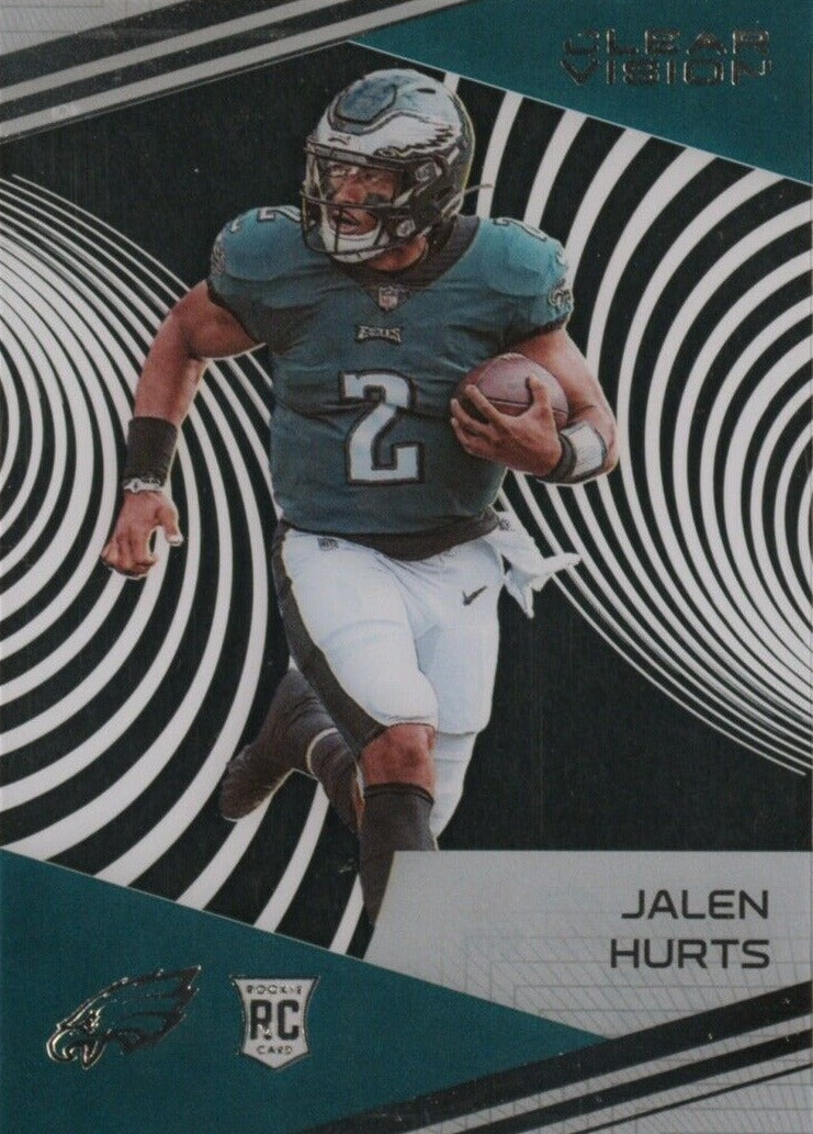Jalen Hurts 2020 Panini Chronicles Clear Vision Series Mint Rookie Card #CV-22