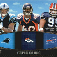 Cam Newton 2011 Topps Prime Triple Combo Series Mint Rookie Card #TC-NMD with Von Miller and Marcell Dareus