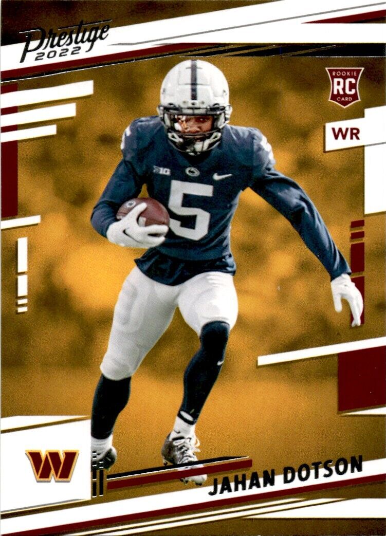 JAHAN DOTSON 2022 Wild Card Matte Football Gold Rookie Card Commanders