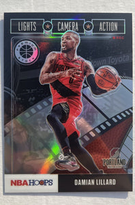 Damian Lillard 2019 2020 Hoops Premium Stock Lights Camera Action Series Mint Card #8