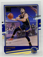 Stephen Curry 2020 2021 Panini Donruss Clearly Gold Parallel Series Mint Card #19
