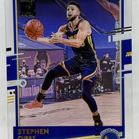 Stephen Curry 2020 2021 Panini Donruss Clearly Gold Parallel Series Mint Card #19