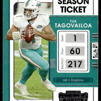 Tua Tagovailoa 2021 Panini Contenders Season Ticket Series Mint Card #60