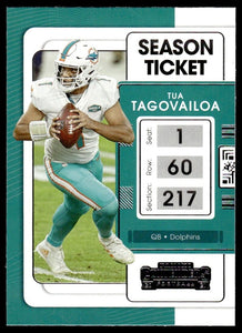 Tua Tagovailoa 2021 Panini Contenders Season Ticket Series Mint Card #60