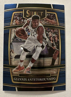 Giannis Antetokounmpo 2021 2022 Panini Select Concourse Blue Series Mint Card #35
