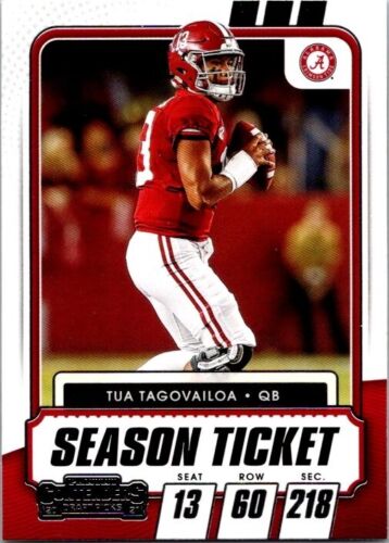 Tua Tagovailoa 2021 Panini Contenders Draft Season Ticket Series Mint Card #25