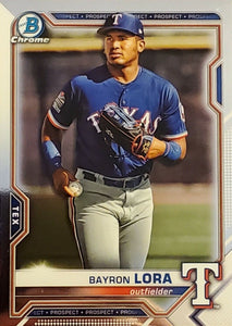 Bayron Lora 2021 Bowman Chrome Prospects Series Mint ROOKIE Card #BCP-139