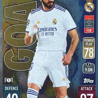 Karim Benzema 2021 2022 Topps Match Attax Goal Machine Series Mint Card #241