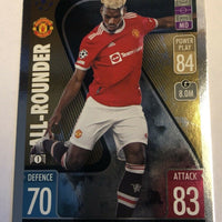 Paul Pogba 2021 2022 Topps Match Attax All-Rounder Series Mint Card #40