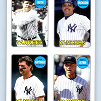 Babe Ruth 2013 Topps Archives 4 in 1 Mini Stickers Series Mint Card #69S-RJMJ with Jeter, Reggie and Mattingly