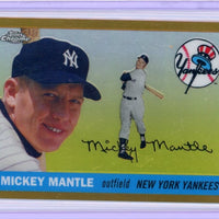 Mickey Mantle 2009 Topps Chrome Gold Refractor Series Mint Insert Card #1