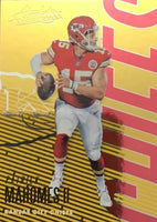Patrick Mahomes II 2018 Panini Absolute Gold Foil Series Mint 2nd Year Card #49
