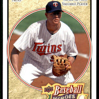 Justin Morneau 2008 Upper Deck Baseball Heroes Series Mint Card #100
