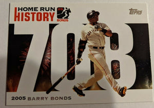 Barry Bonds 2006 Topps Home Run History Series Mint Card #BB-708
