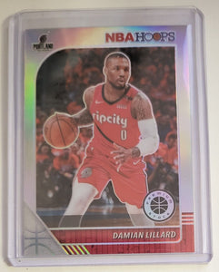 Damian Lillard 2019 2020 Hoops Premium Stock Silver Series Mint Card #157