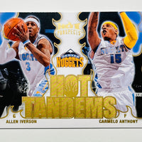 Carmelo Anthony and Allen Iverson 2008 2009 Fleer Hot Prospects Hot Tandems Series Mint Card #HT-3