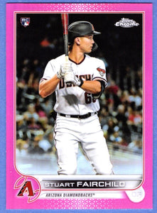 Stuart Fairchild 2022 Topps Chrome Pink Refractor Series Mint Rookie Card #156