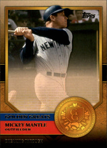 Mickey Mantle 2012 Topps Golden Greats Series Mint Card #GG-33