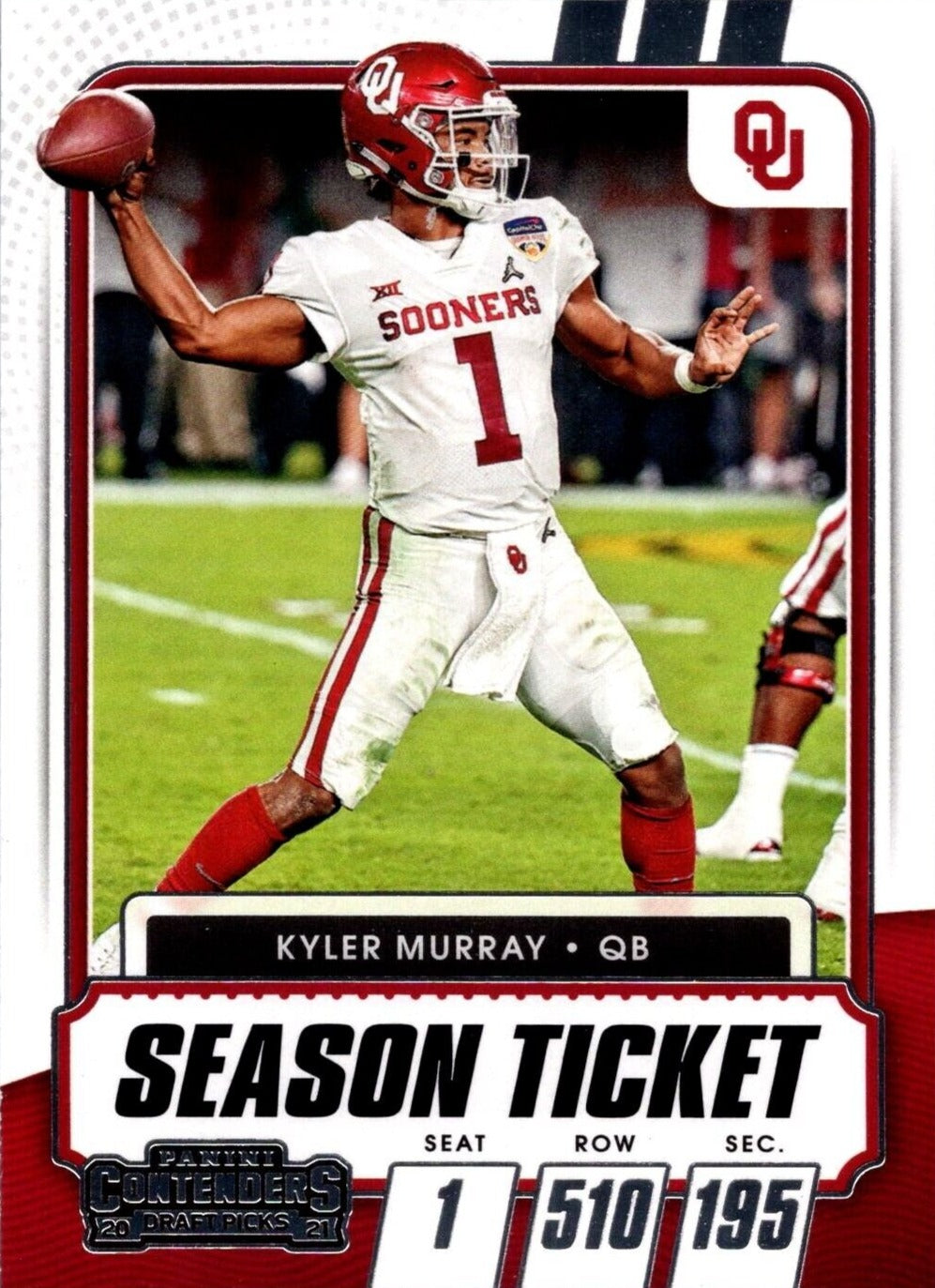 Kyler Murray 2021 Panini Contenders Draft Picks Season Ticket Series Mint Card #15