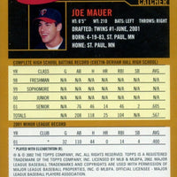  2002 Topps # 622 Joe Mauer - Rookie Baseball Card