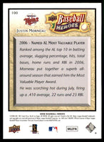 Justin Morneau 2008 Upper Deck Baseball Heroes Series Mint Card #100
