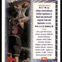 Scottie Pippen 1996 1997 Topps Mystery Finest Borderless Refractor Series Mint Card #M1