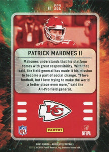 Patrick Mahomes II 2021 Panini Absolute Star Gazing Series Mint Card #SG2