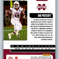 Dak Prescott 2021 Panini Contenders Draft Season Ticket Series Mint Card #24