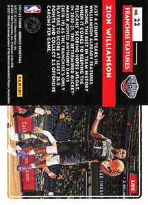 Zion Williamson 2021 2022 Panini Donruss Franchise Features Series Mint Card #22