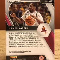 James Harden 2021-22 Panini Silver Prizm Draft Picks Series Mint Card #53