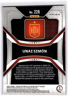 Unai Simon 2022 Panini Prizm World Cup Soccer Green Wave Series Mint Card #228
