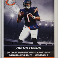 Justin Fields 2021 Panini NFL Sticker Series Mint Rookie Card #89
