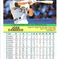 Jose Canseco 1992 Fleer Citgo The Performer Series Mint Card #13