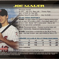 Joe Mauer 2002 Bowman Series Mint ROOKIE Card #379