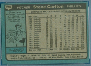 Steve Carlton 1980 Topps Series Mint Card #210