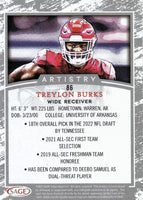 Treylon Burks 2022 Sage Artistry Silver Series Mint Rookie Card #86
