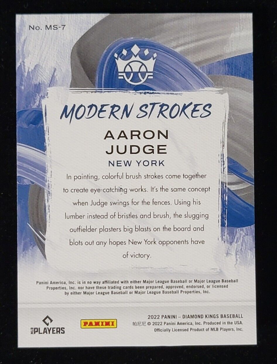 Aaron Judge 2022 Panini Diamond Kings Modern Strokes Series Mint