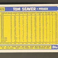 Tom Seaver 1987 Topps Tiffany Series Mint Glossy Card #425