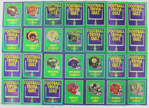 1989 Score Football Team Trivia NFL Quiz 28 Card Set