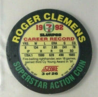 Roger Clemens 1992 7-11  Slurpee Disc Series Mint Card #3
