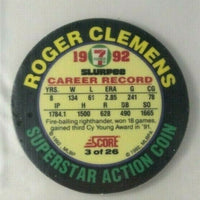 Roger Clemens 1992 7-11  Slurpee Disc Series Mint Card #3