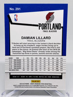 Damian Lillard 2019 2020 Hoops Premium Stock Tribute Series Mint Card #291
