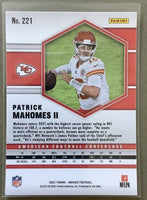 Patrick Mahomes II 2021 Panini Mosaic Series Mint Card #221
